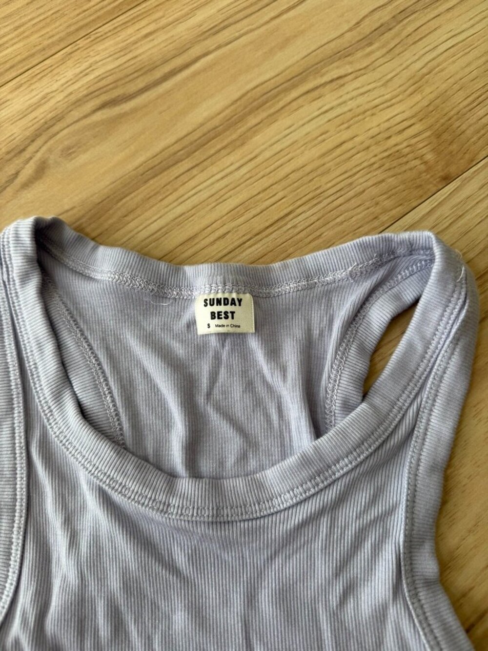 Sunday Best Ribbed Racerback Tank Top Size Small - Picture 4 of 8